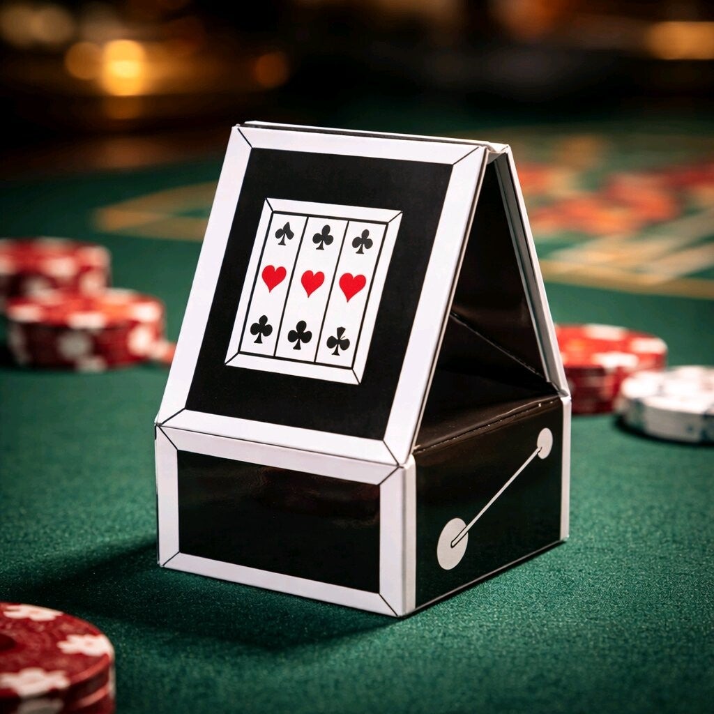 Boîte à dragées "Machine à sous"  7,5x5cm   par lot de 10