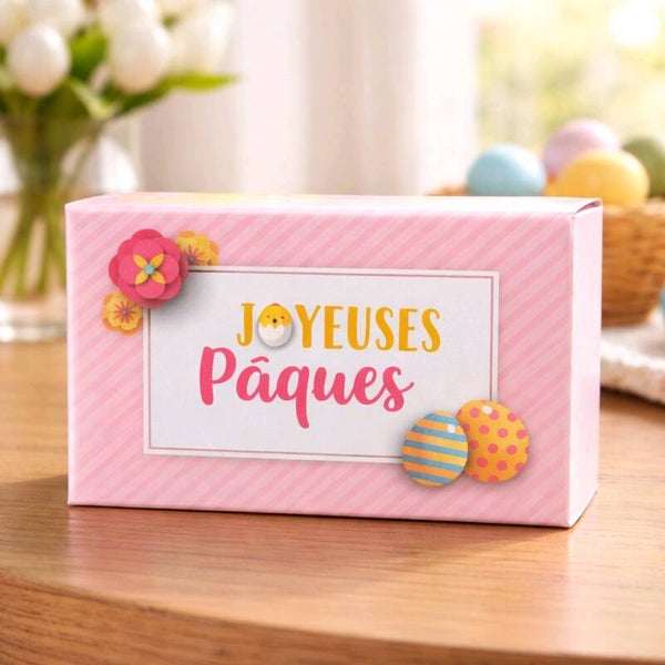 1 Balloboite remplie assortiment fritures lait et oeufs chocolat blanc 200gr   12x8x5cm