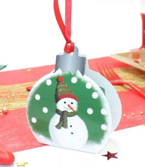 Boule en carton à remplir avec des dragées    lot de 6   9,5x8x3,5cm