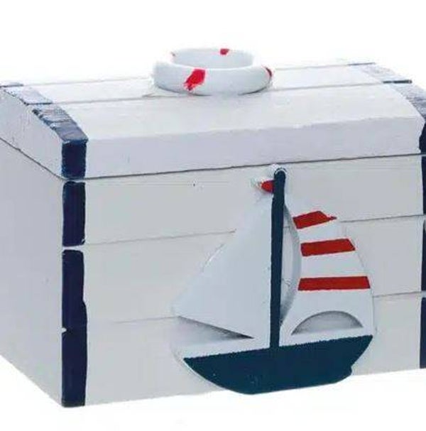 Coffre Marin en bois  5,5x8,8x6cm
