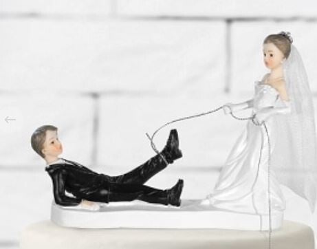 Figurine "Mariage corde" en résine