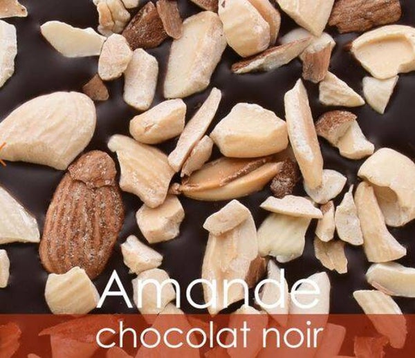 Tablette chocolat noir amande 100gr par lot de 5