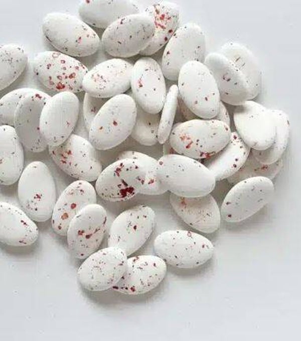 Dragées blanche chocolat Marbrée rouge brique   1kg