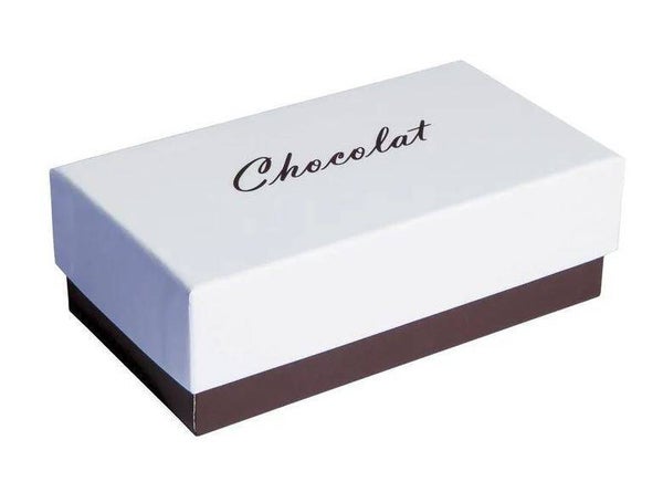 Boîte de chocolat à couvercle "Chocolat" remplie  250gr chocolats 15,5x7,5x4cm