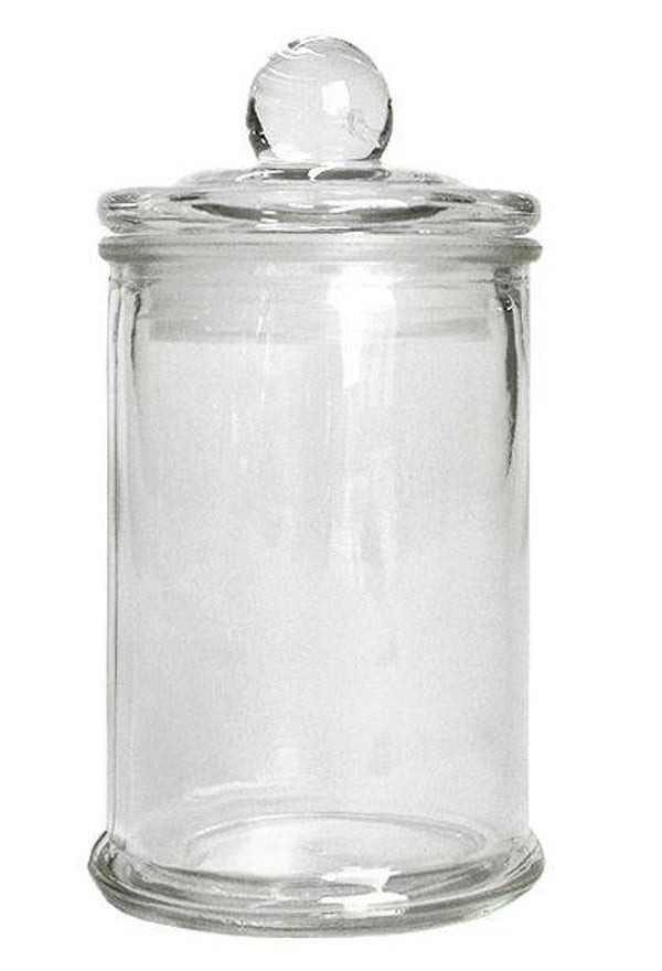 Petite bonbonnière en verre avec couvercle  10x6cm