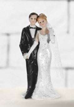 Figurine "Mariage Main dans la main"  en résine