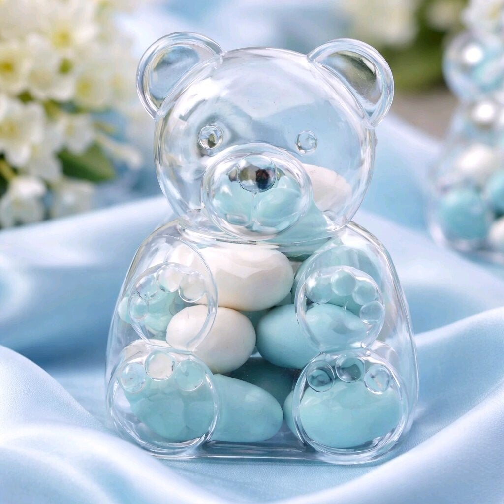 Ourson pour dragées transparent