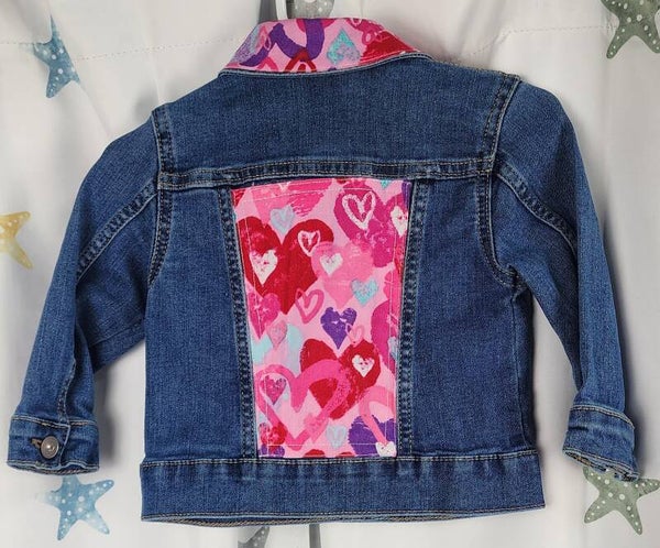 Infant Denim jacket - heart- size 12 mos