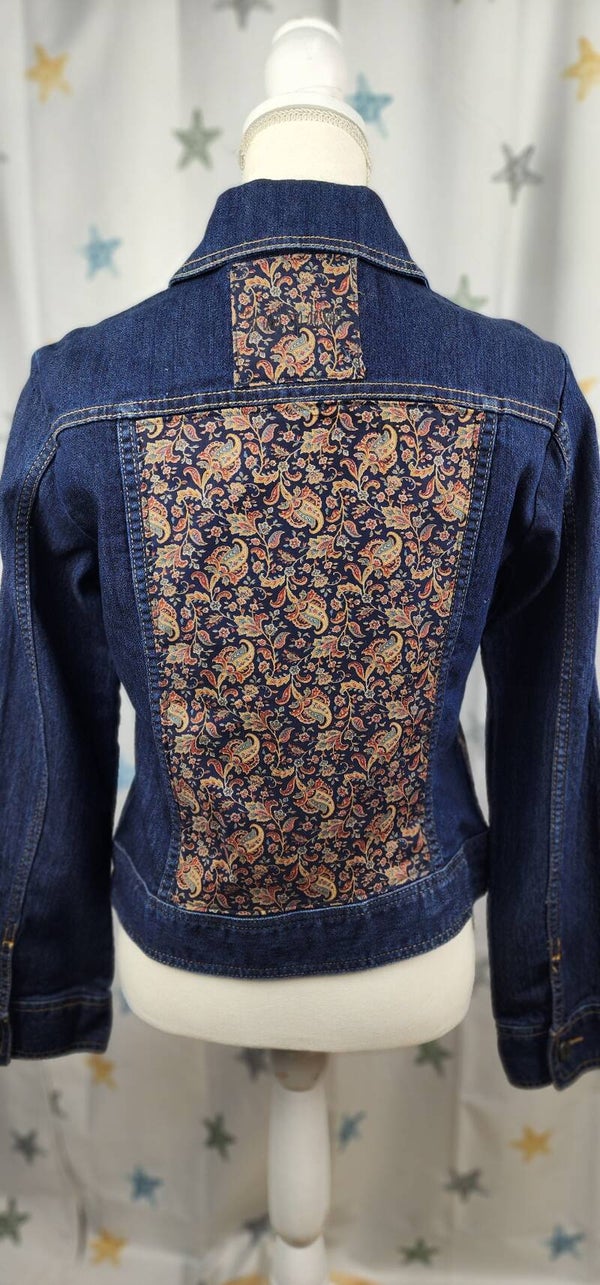 Denim jacket - paisley - size med