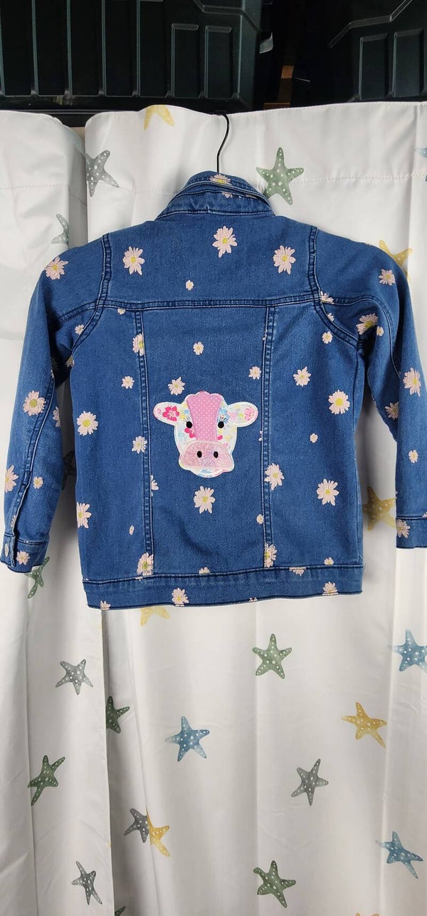 Denim jacket - cow - kid’s size 6