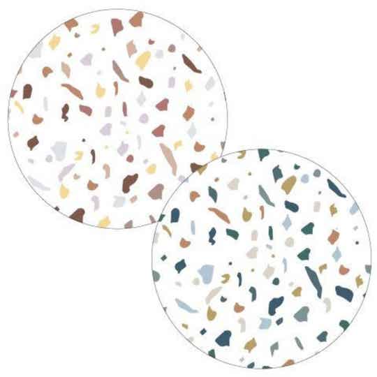 Stickers | Terrazzo Roze of Blauw | 10 Stuks