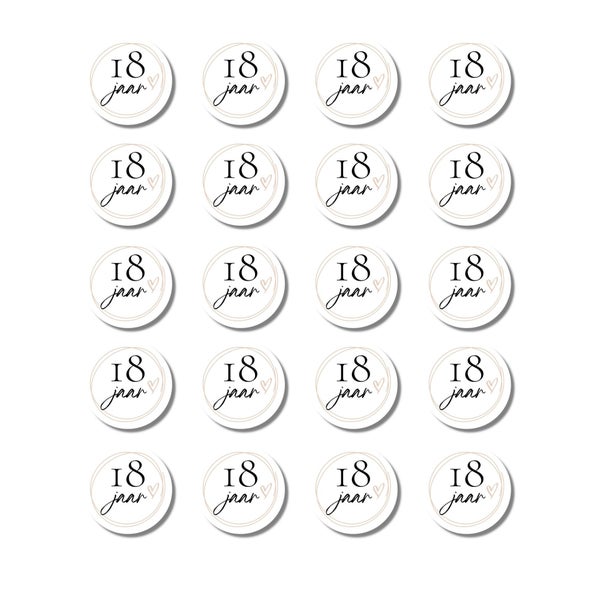 Stickers | 18 jaar | 20 Stuks | Memories Are Timeless I M.A.T.