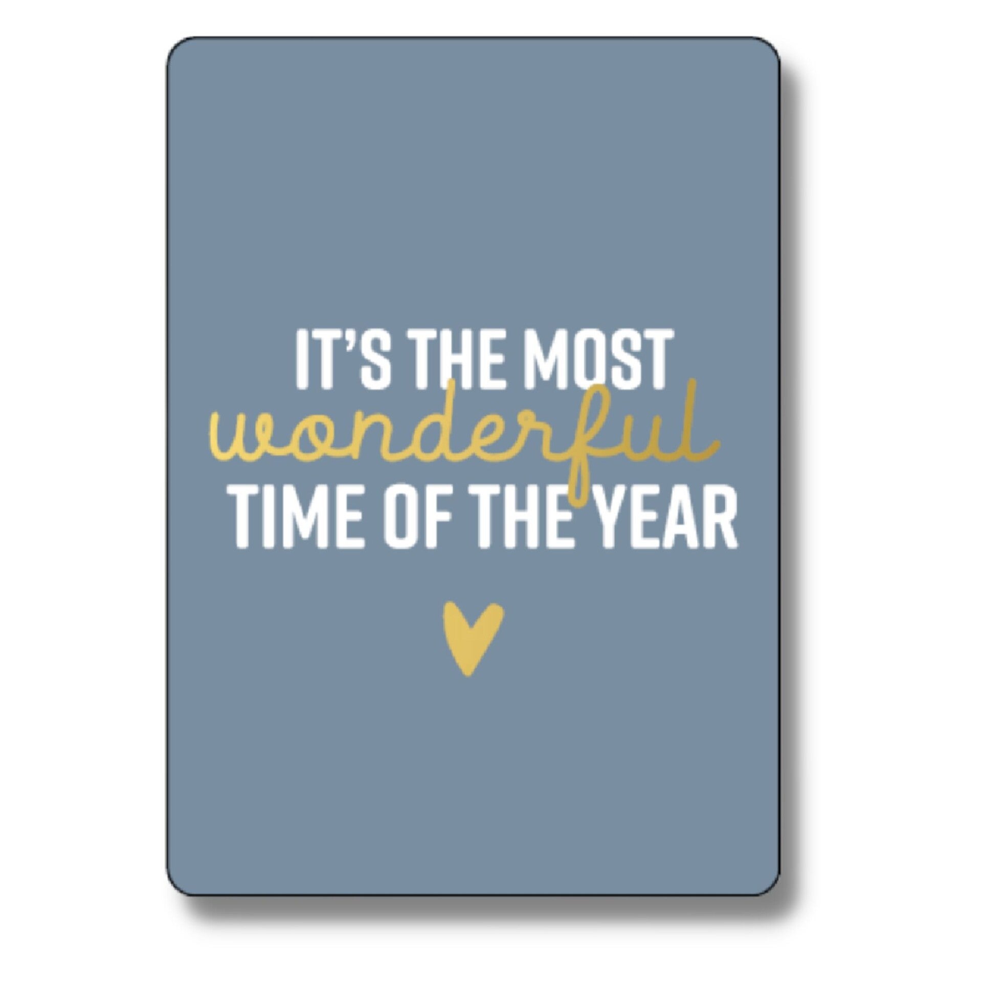 Kerst | Cadeaukaart | Wonderful time of the year | Goud