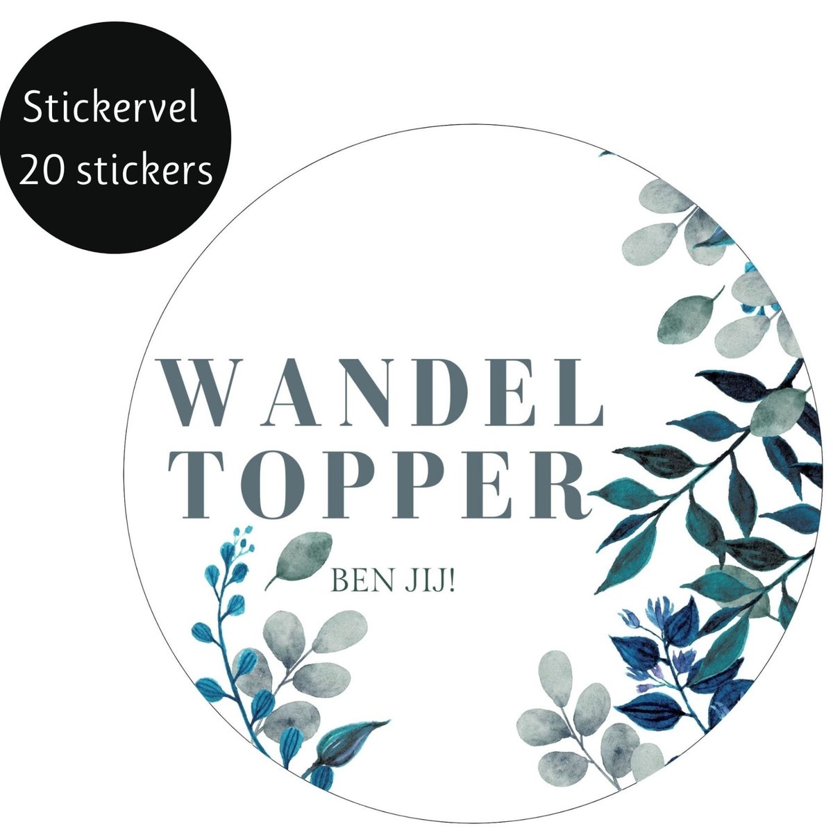 Stickers Natuur Planten | Wandelen | Vierdaagse | Avondvierdaagse