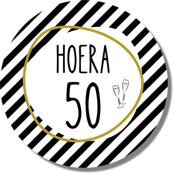 Stickers | Hoera 50 | 20 Stuks