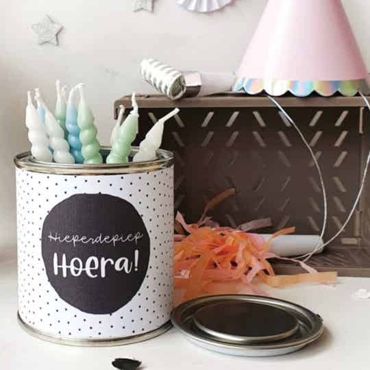 Cadeautje | Blikje | Hieperdepiep Hoera!