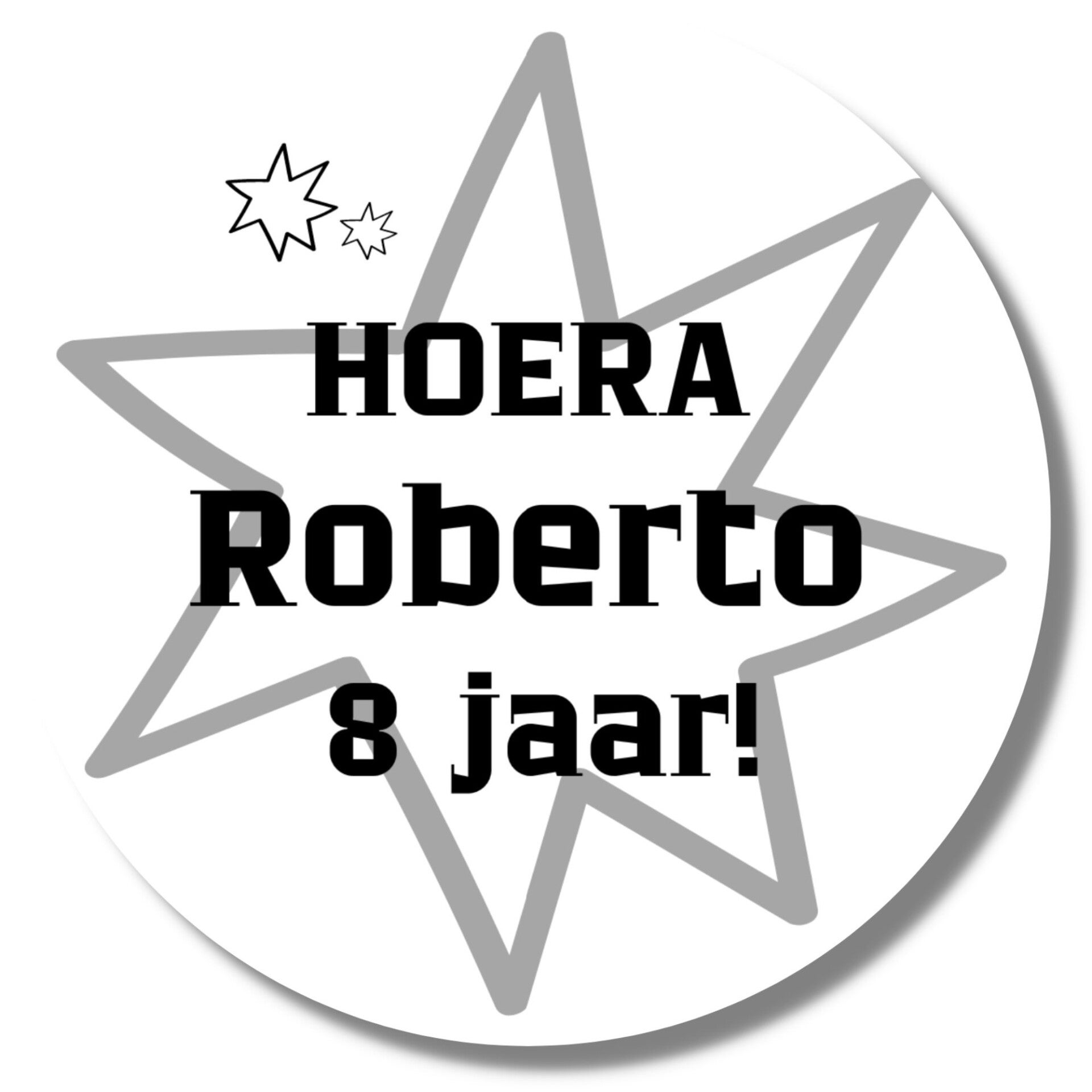 Gepersonaliseerde Stickers | Sterren | Naam en leeftijd van de jarige