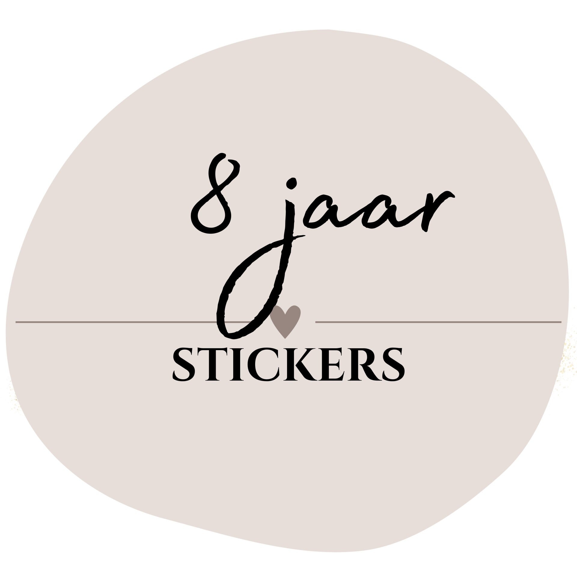 Cadeaustickers 8 jaar