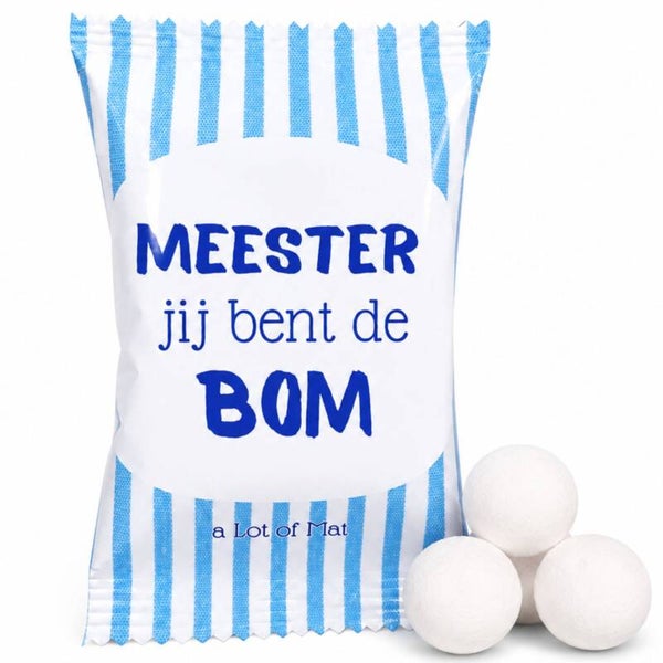 Meester Cadeau | Mini Bruisballen | Meester Jij Bent De Bom