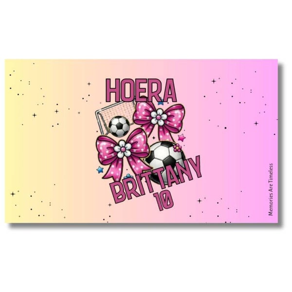 Traktatie | Bellenblaas Traktatie | Gepersonaliseerd | Voetbal roze