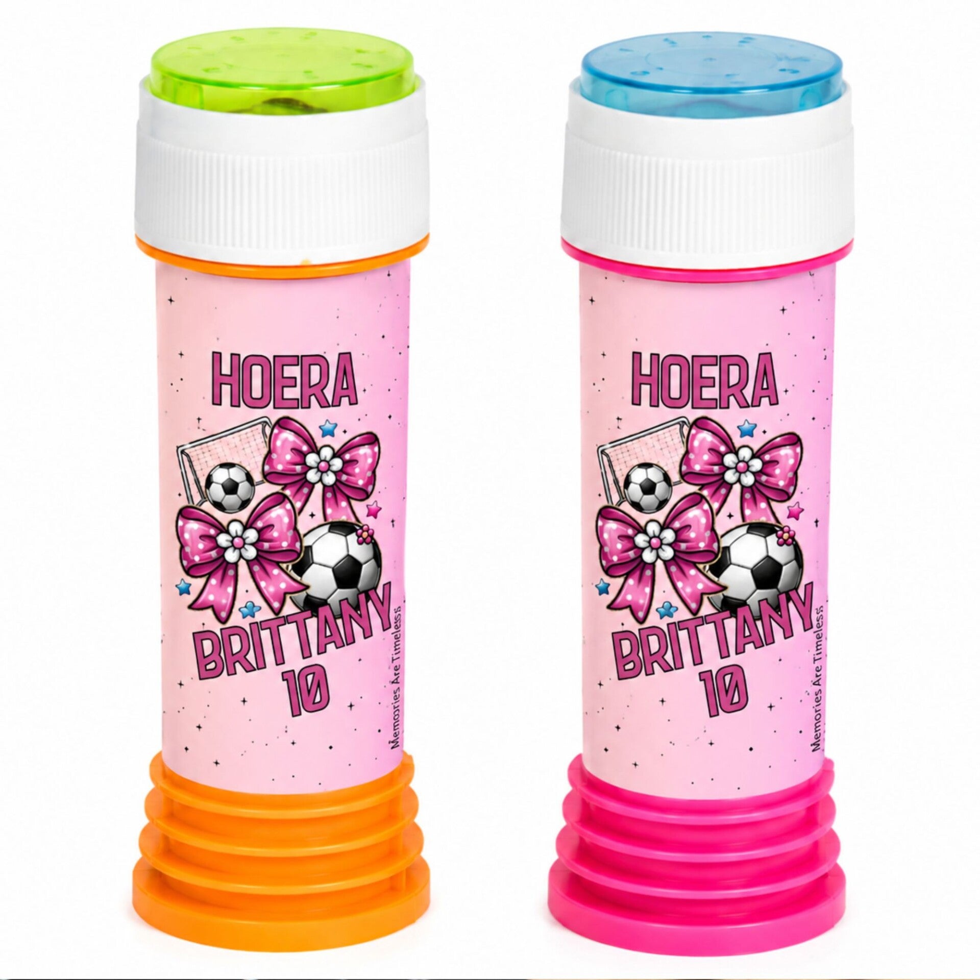 Traktatie | Bellenblaas Traktatie | Gepersonaliseerd | Voetbal roze