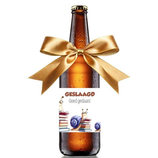 Geslaagd Biercadeau | Bierfles Met Bieretiket