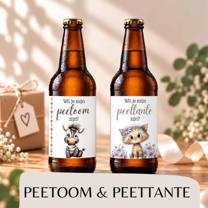 Peetoom & peettante vragen bieretiketten
