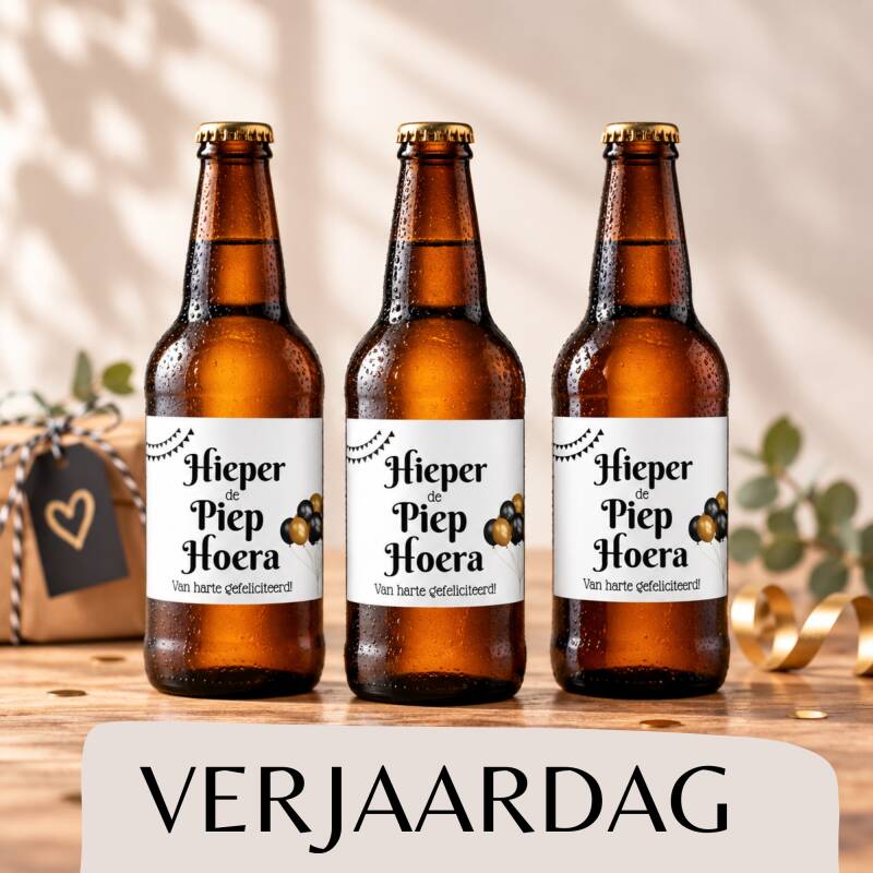 Verjaardag bieretiketten