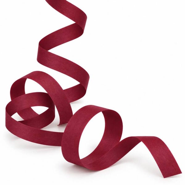 Krullint | Cadeaulint | Bordeaux Rood Silky Metal