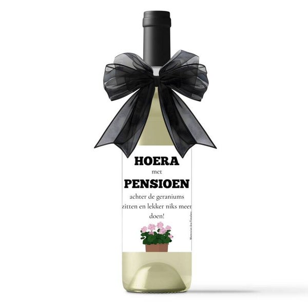 Wijncadeau Pensioen | Geraniums & Humor