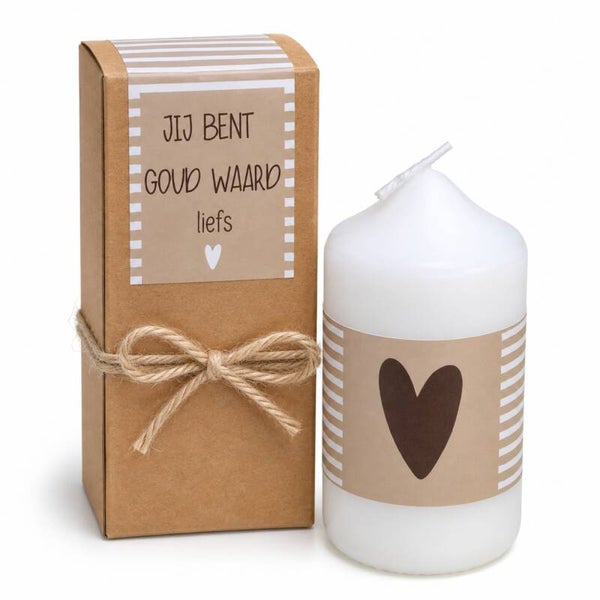 Cadeau Jij bent goud waard | Kaarscadeau