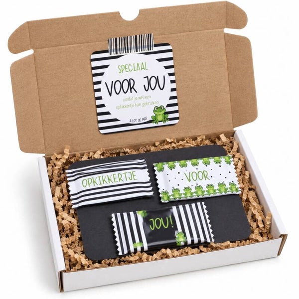 Cadeau Opkikkertje voor jou | Brievenbuscadeau met chocolade