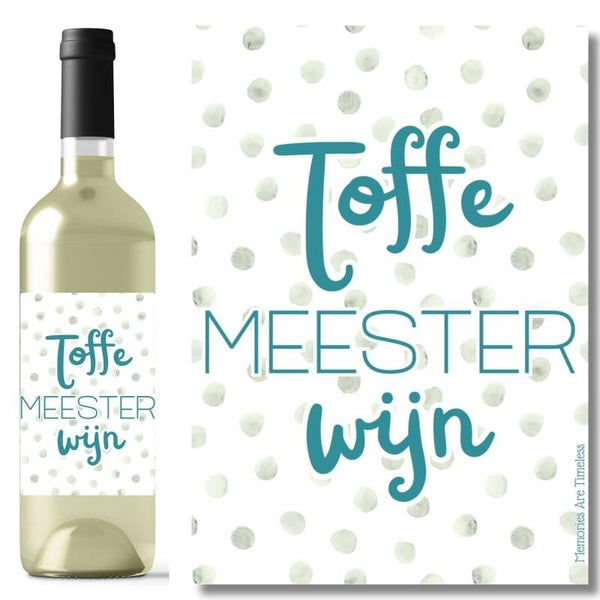 Wijnetiket Meester |