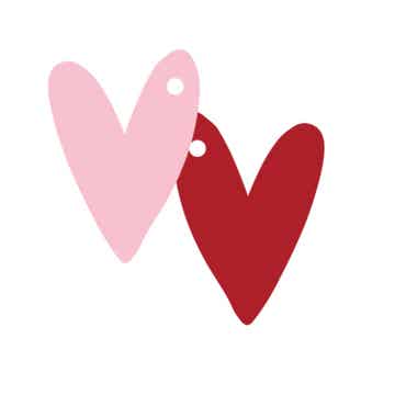 Cadeaulabel | Hart | Dubbelzijdig