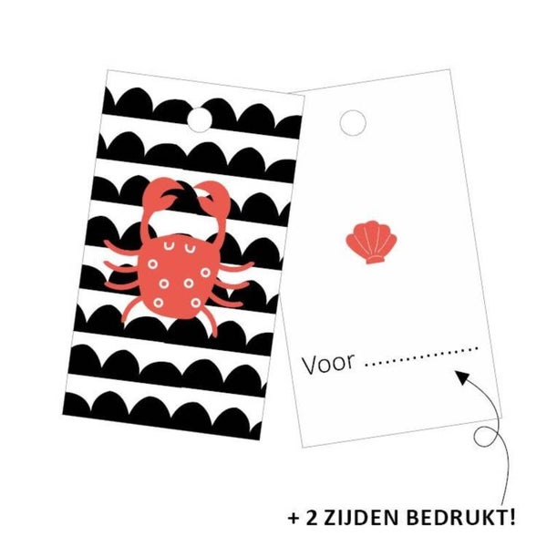 Cadeaulabel | Krab | Voor: ....