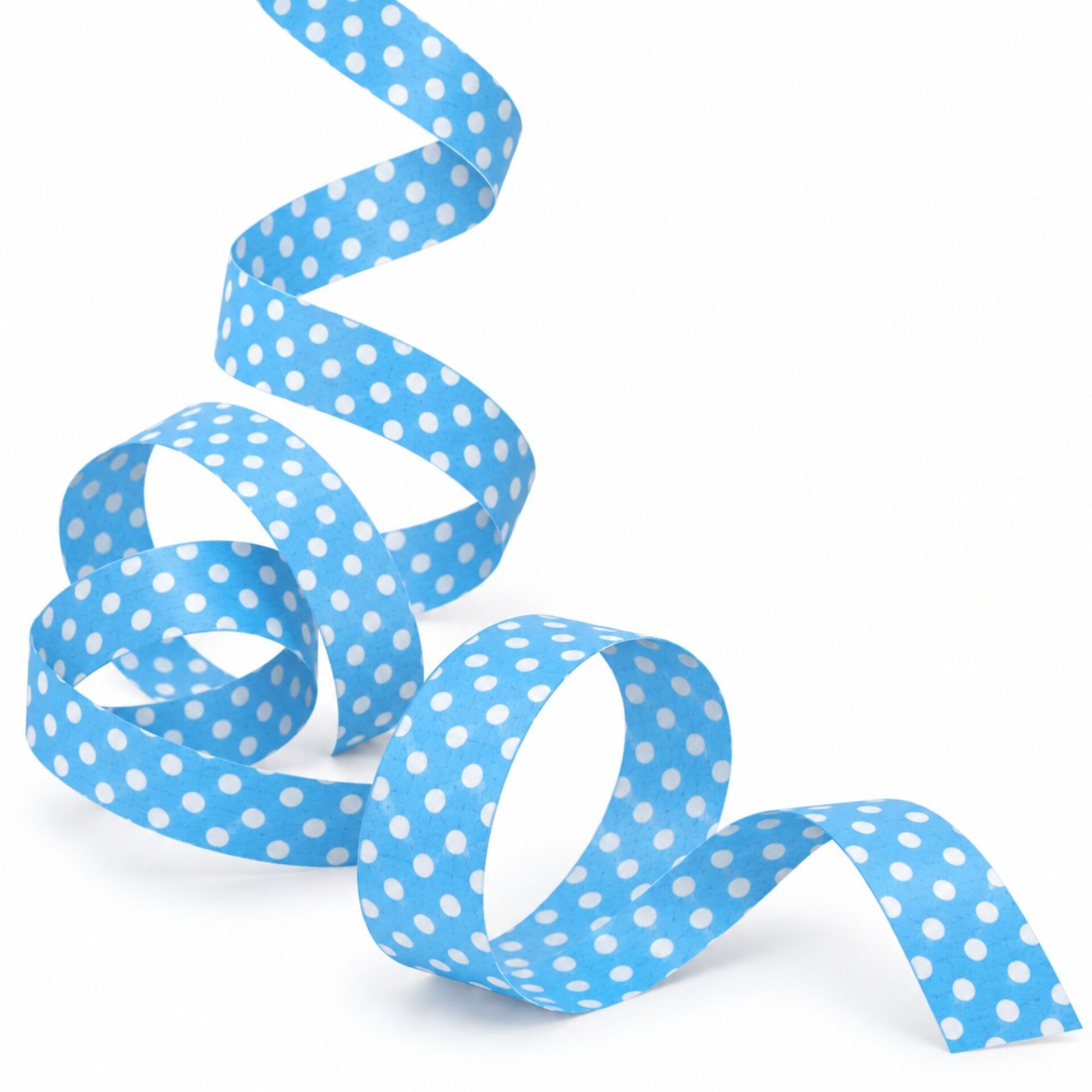 Krullint | Cadeaulint | Blauw dots