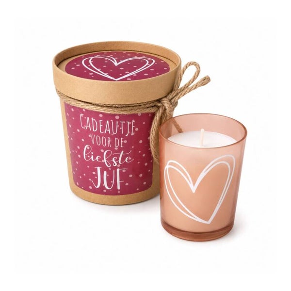 Cadeau Juf | Potje met kaarsje voor de Juf