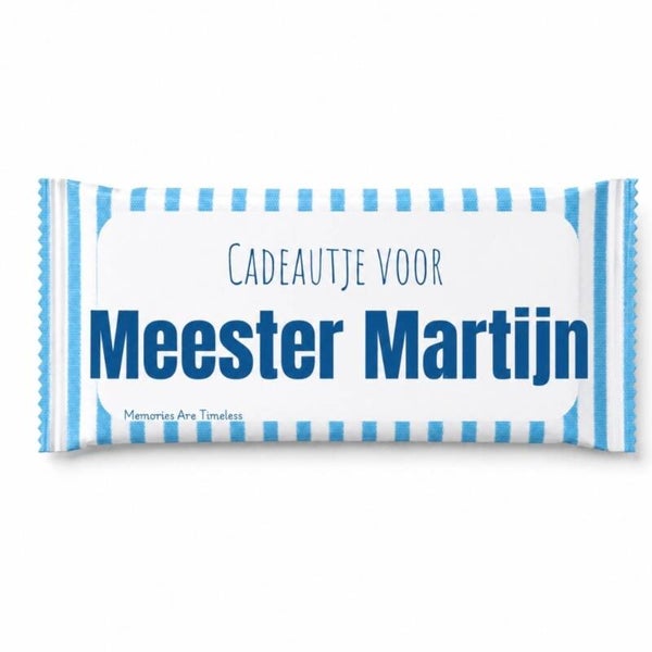 Cadeautje Meester | Meester chocolade met naam