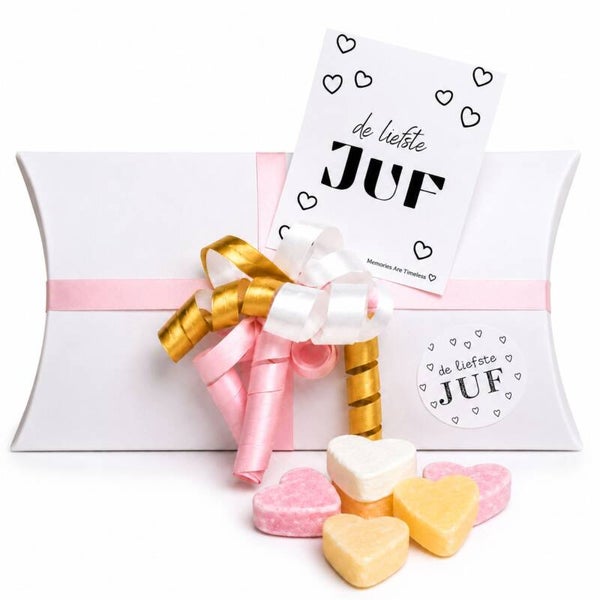 Juf Cadeau | De Liefste Juf | Gondeldoosje Met Vruchtenhartjes