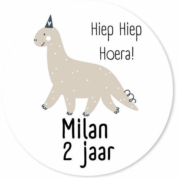 Dinosaurus Traktatiestickers | Naam & Leeftijd | 20 Stuks