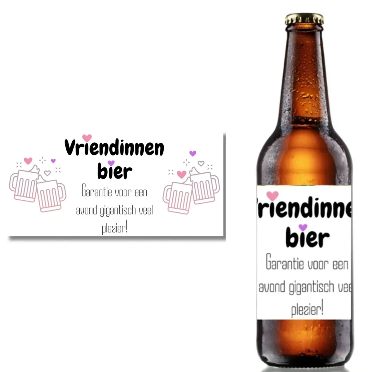 Bierfles 750 ml bedrukken met eigen etiket, vanaf 25 stuks Bierfles 750 ml bedrukken met eigen etiket, vanaf 25 stuks