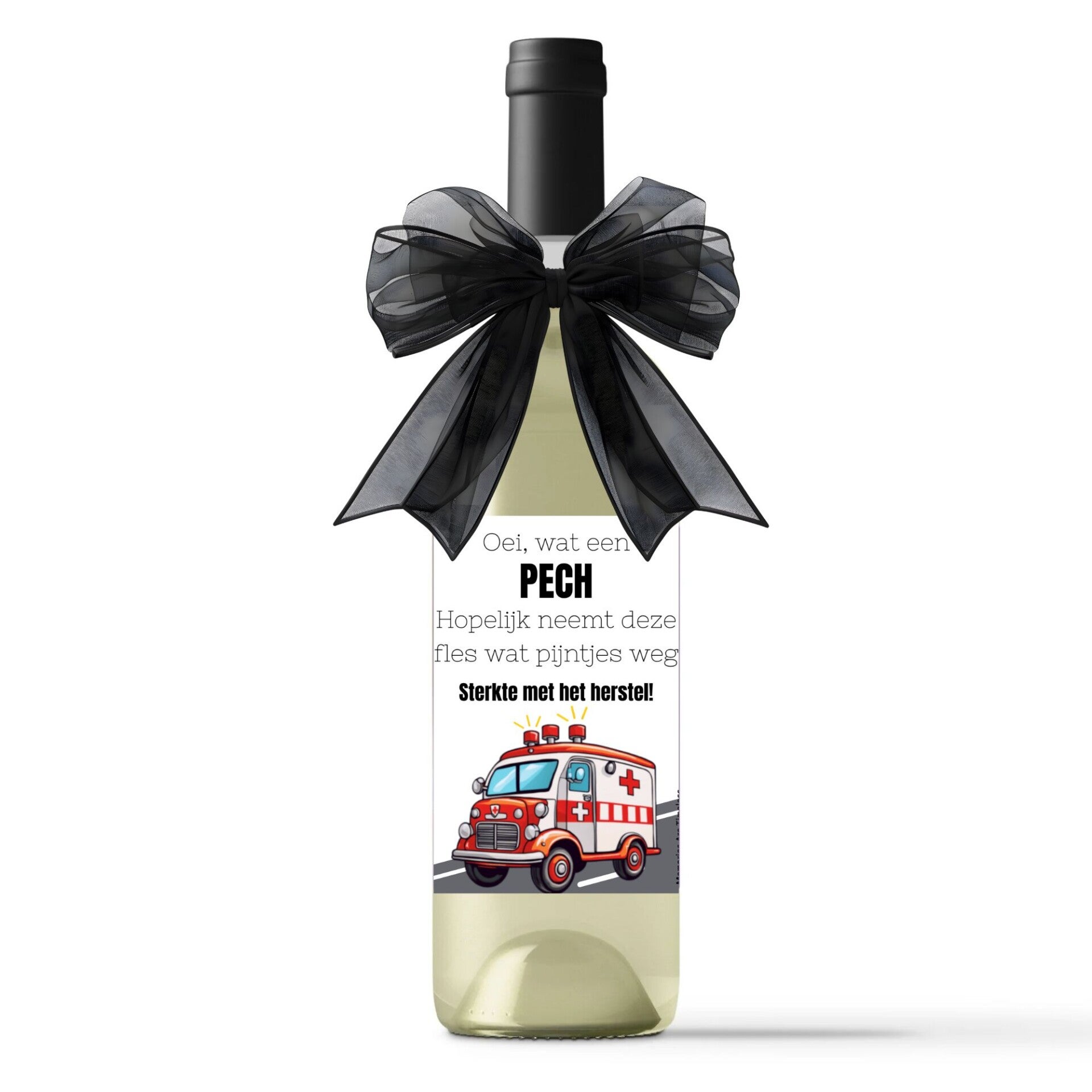 Wijncadeau Sterkte | Humor & Ambulance Etiket