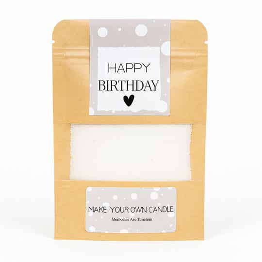 Cadeau | Happy Birthday | Maak je eigen kaars DIY