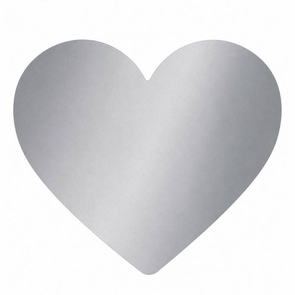 Hart Stickers Zilver | Cadeaustickers & Sluitstickers | 5 cm | 10 Stuks