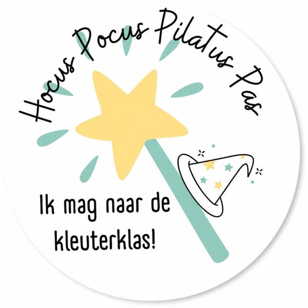 Traktatiestickers Kleuterklas Groen | Hocus Pocus Pilatus Pas | 20 Stuks