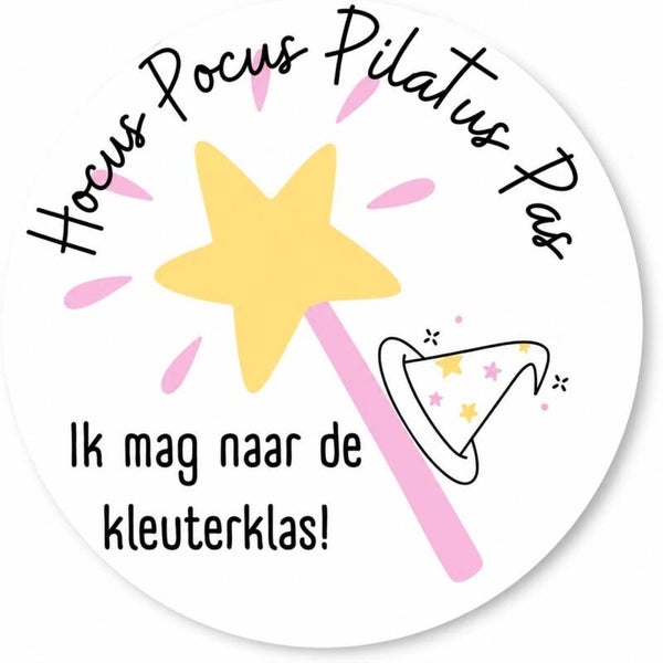 Traktatiestickers Kleuterklas | Hocus Pocus Pilatus Pas | 20 Stuks