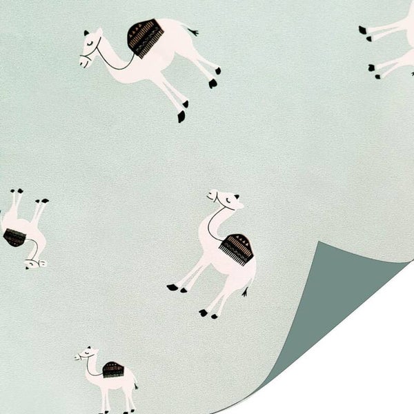 Cadeaupapier | Inpakpapier | Kamelen Mint Groen