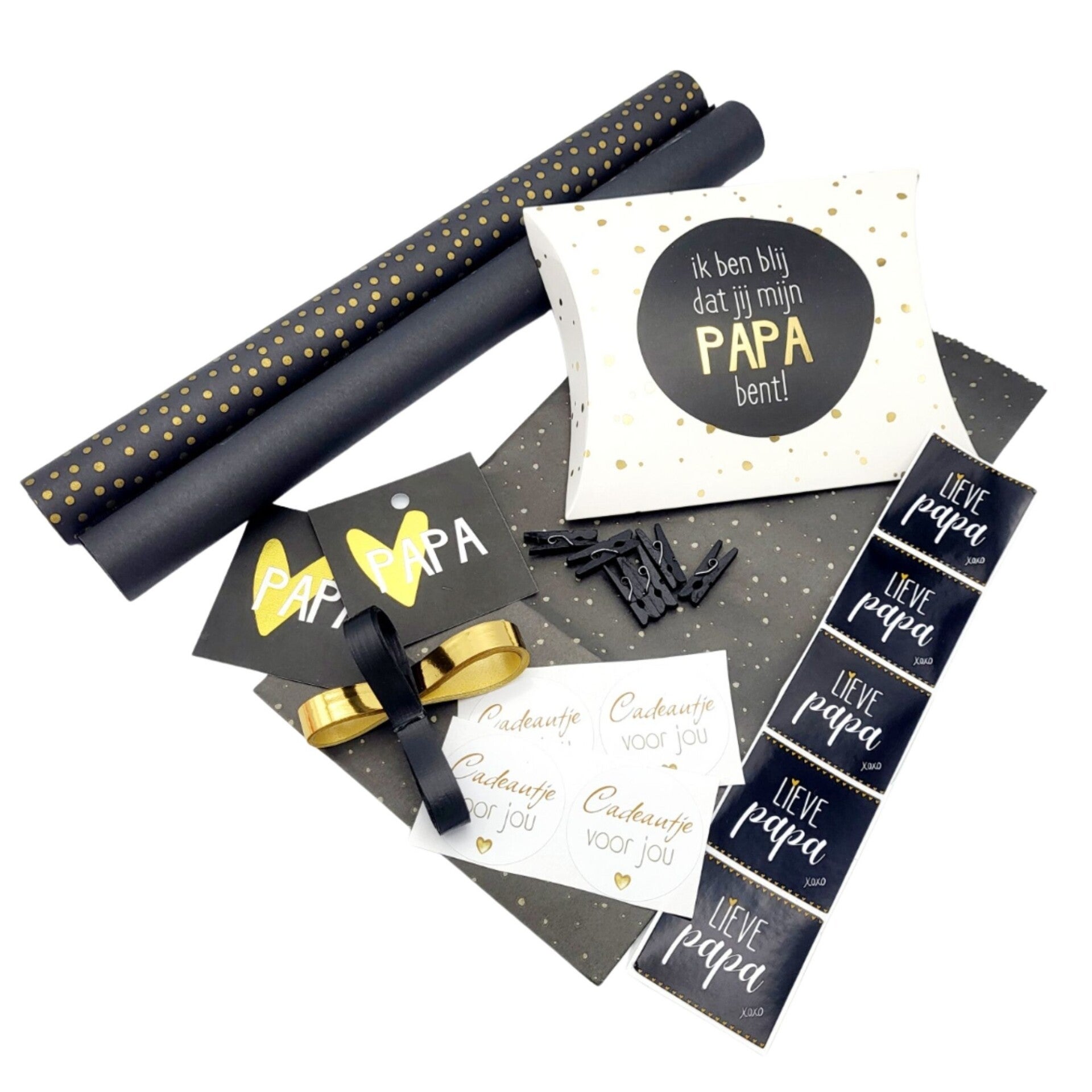 Inpakset | Papa | Vaderdag | Zwart Goud