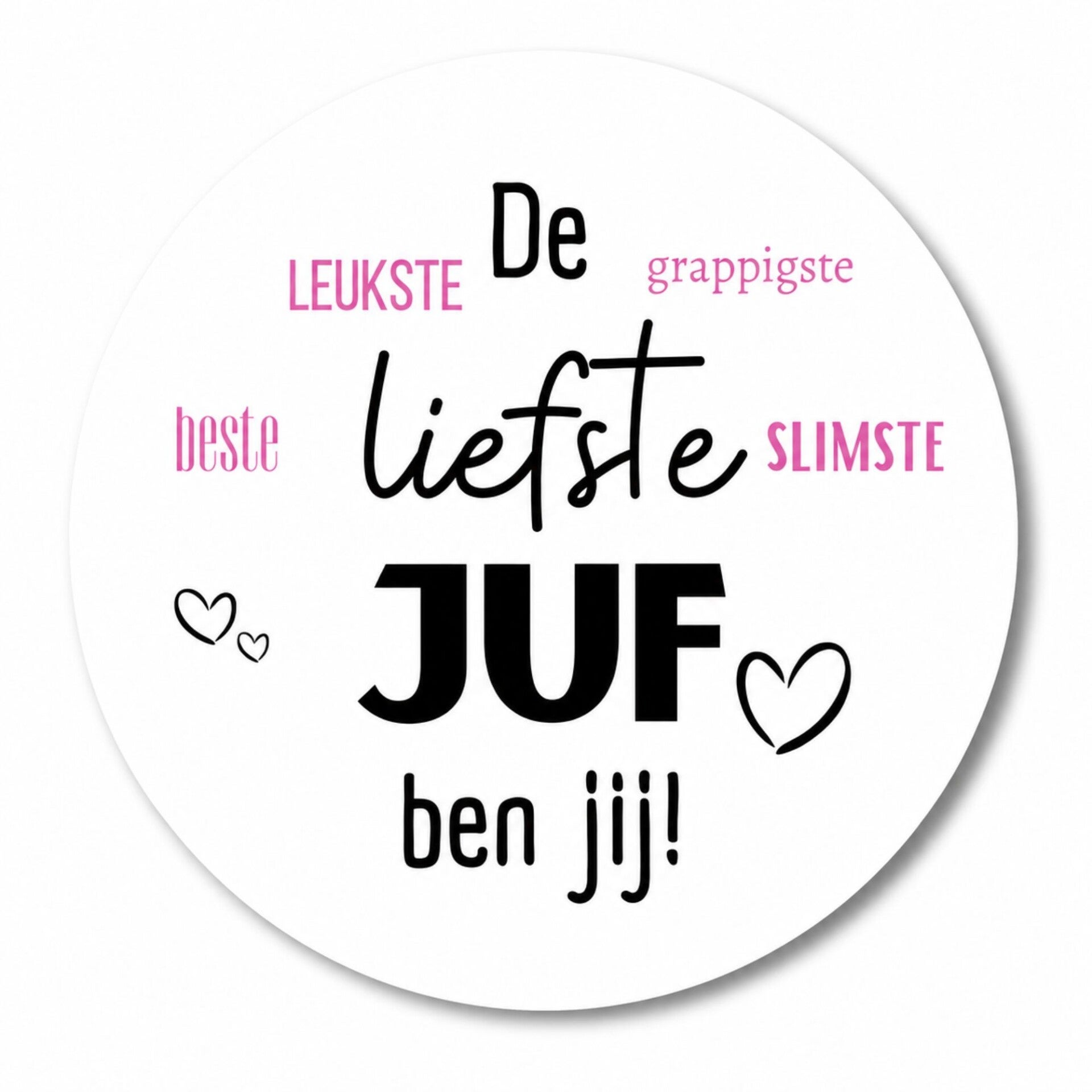 Stickers | De Leukste Liefste Juf Ben Jij | 20 Stuks