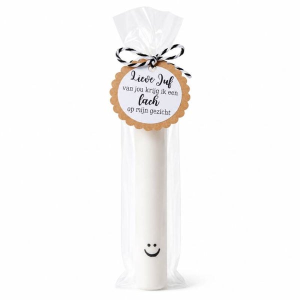 Cadeau Juf | Lieve Juf | Lach | Kaars